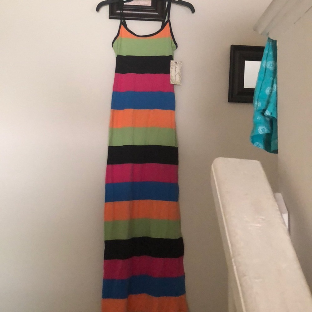 Long stripped dress never worn